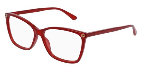 gucci gg0025o - 004 red|Gucci gg0025o eyeglasses.